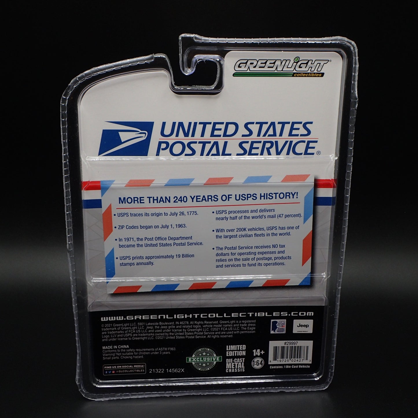 2024 GREENLIGHT GREEN MACHINE 1971 JEEP DJ-5 USPS POSTAL HOBBY EXCLUSIVE CHASE