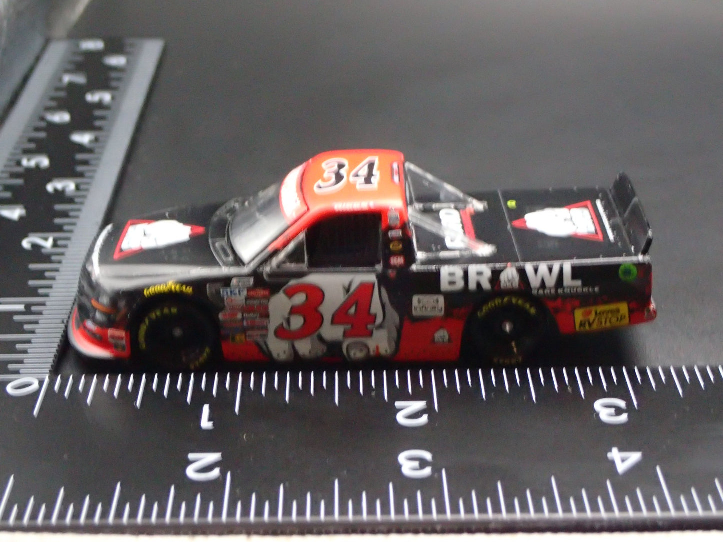 2025 FORD F150 #34 LAYNE RIGGS BARE KNUCKLE BOXING NASCAR TRUCK 1:64 DIECAST CAR