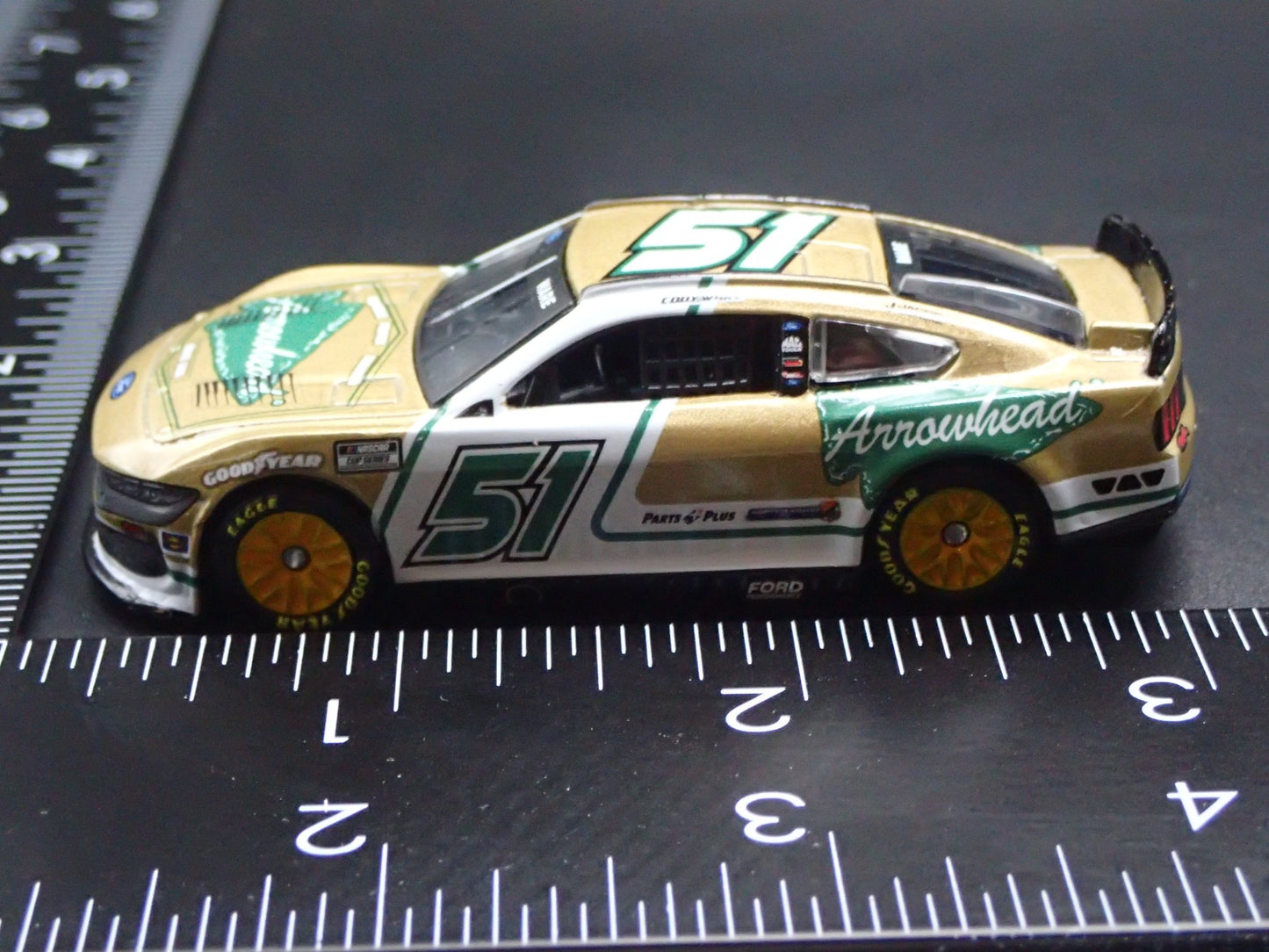 2025 25 FORD MUSTANG #51 CODY WARE ARROWHEAD BRASS NASCAR 1:64 DIECAST MODEL CAR