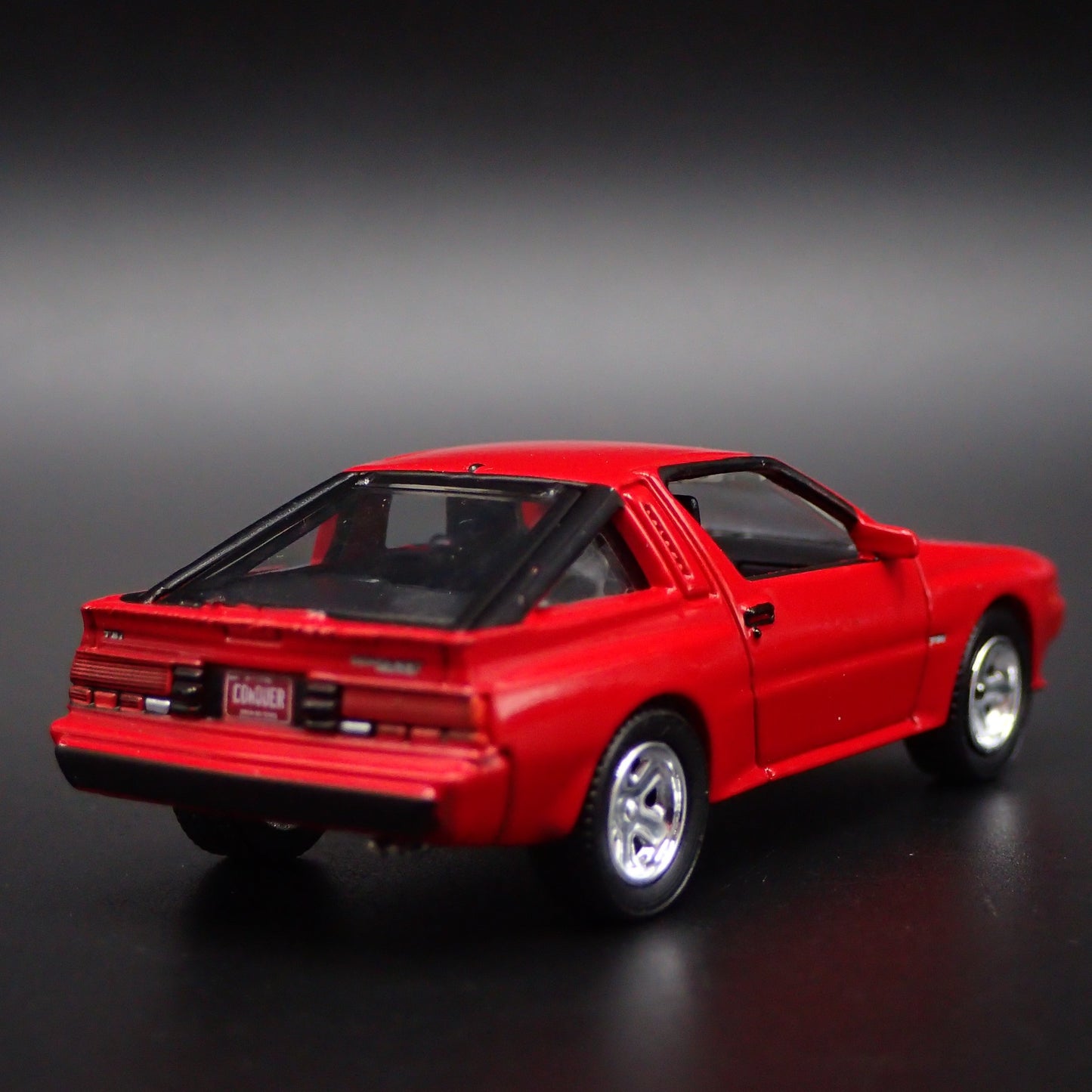 1986 86 DODGE CONQUEST TSI RED 1:64 SCALE COLLECTIBLE DIORAMA DIECAST MODEL CAR
