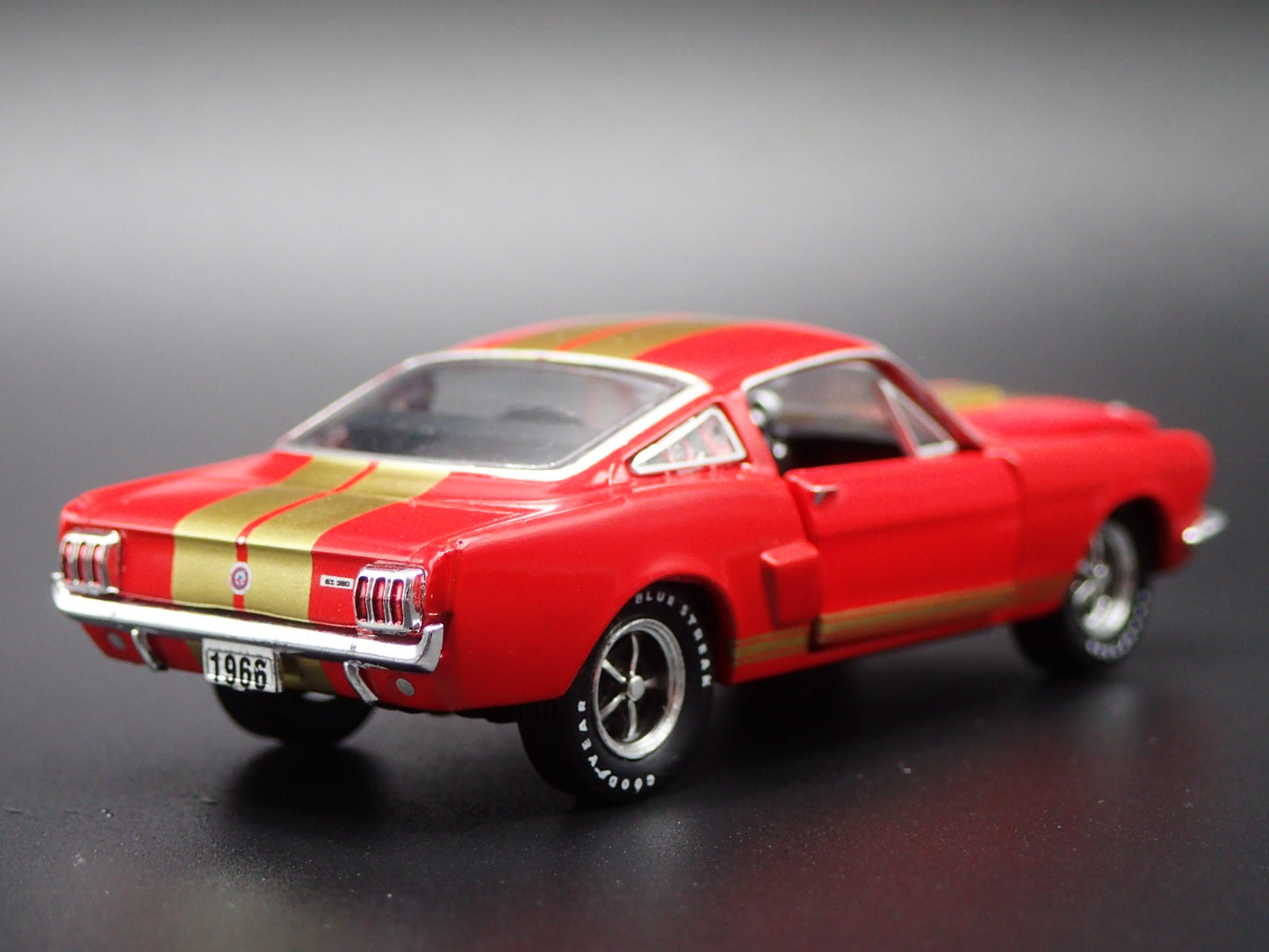 1966 66 FORD MUSTANG SHELBY GT350H FASTBACK RED 1/64 SCALE DIECAST MODEL CAR