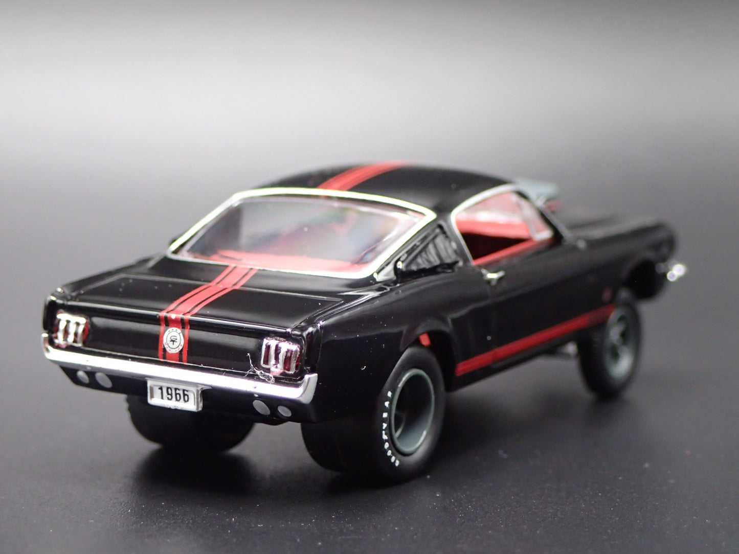 1966 66 FORD MUSTANG FASTBACK GASSER NHRA BLACK 1:64 SCALE DIECAST MODEL CAR