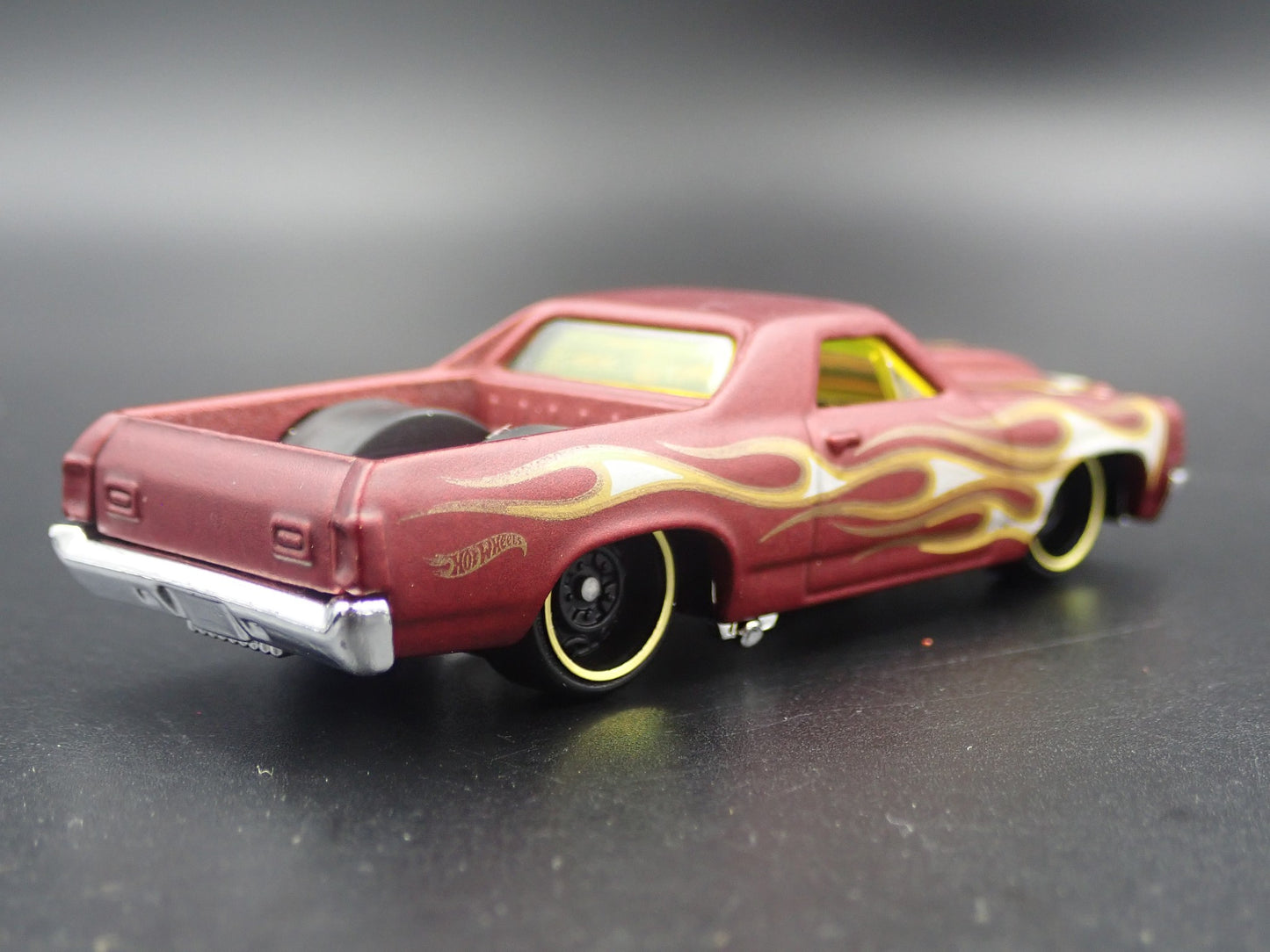 1971 71 CHEVY CHEVROLET EL CAMINO BURGUNDY 1:64 SCALE DIORAMA DIECAST MODEL CAR