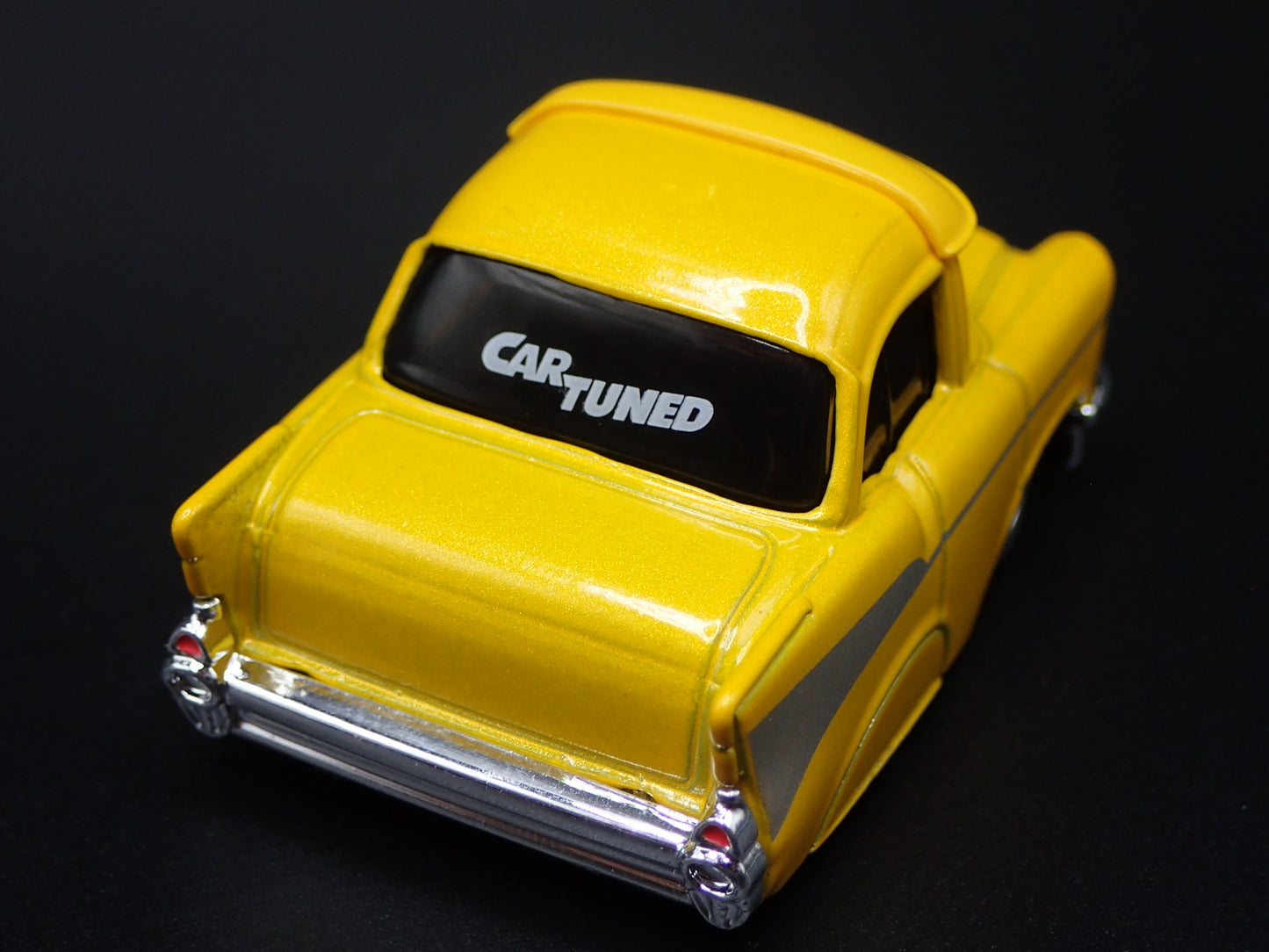 1957 57 CHEVY CHEVROLET BEL AIR TUNED YELLOW 1:64 SCALE DIECAST MODEL CAR