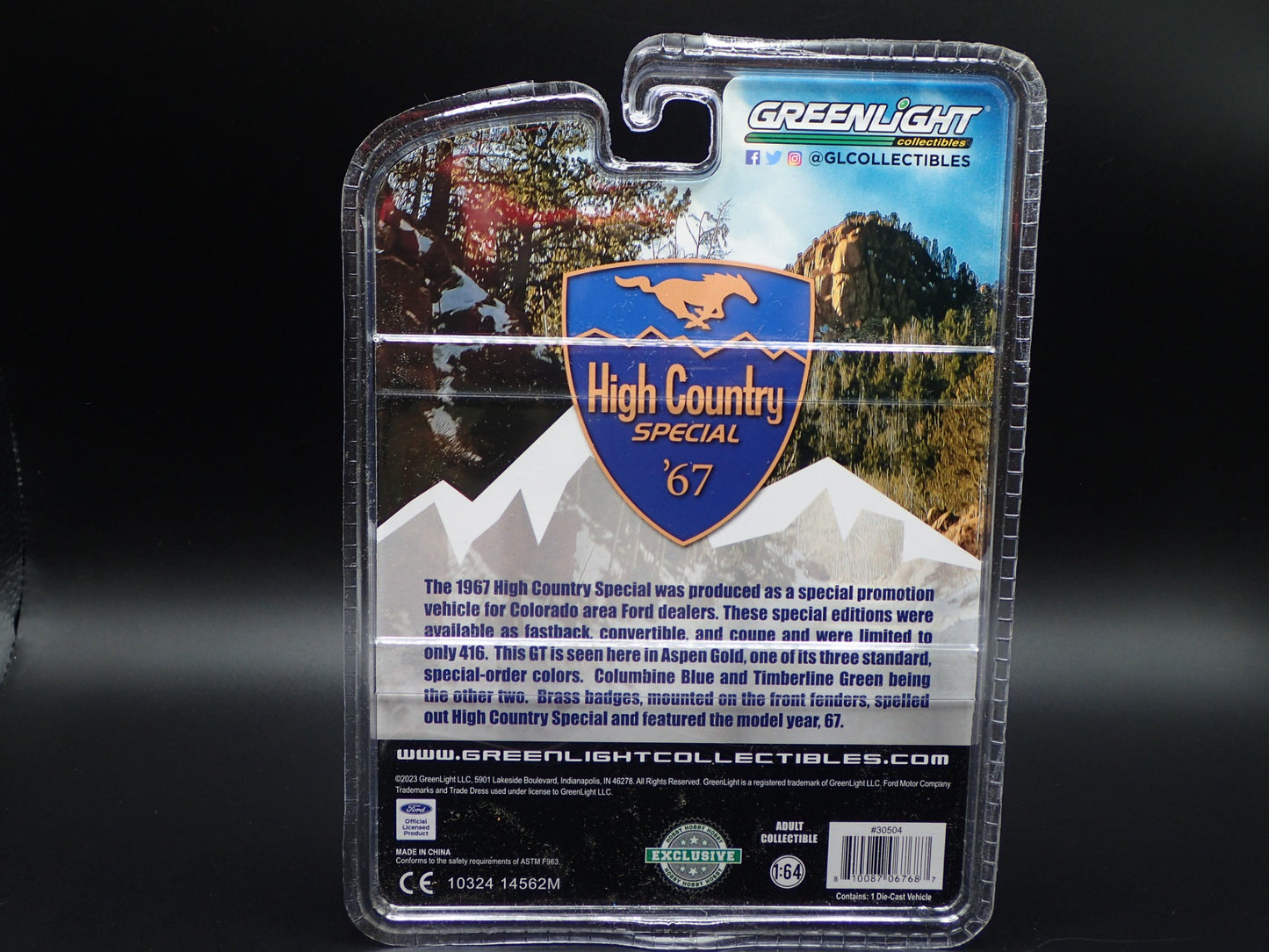1967 FORD MUSTANG GT HIGH COUNTRY SPECIAL 2024 GREENLIGHT RAW GREEN HOBBY CHASE