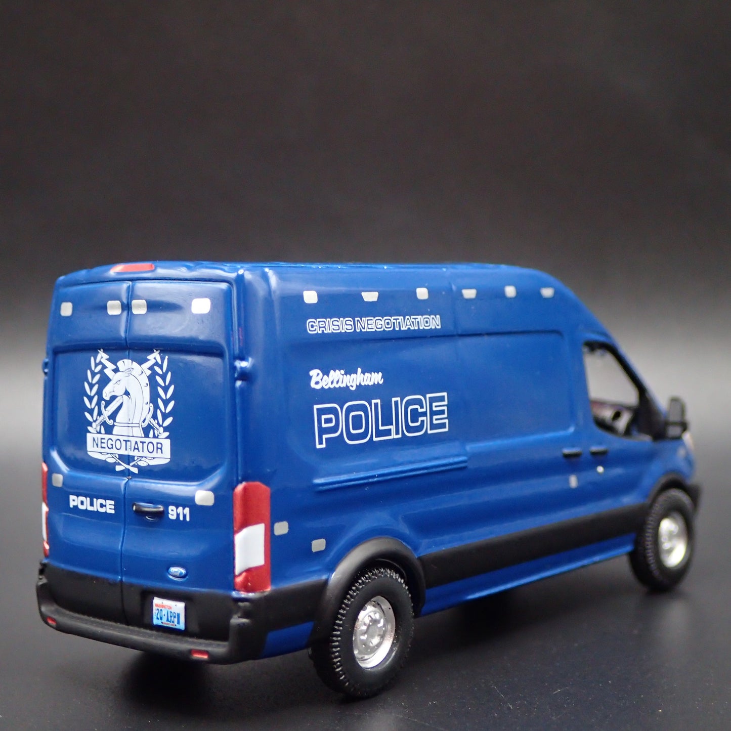 2020 20 FORD TRANSIT SPRINTER BELLINGHAM, WA POLICE 1:64 SCALE DIECAST MODEL CAR
