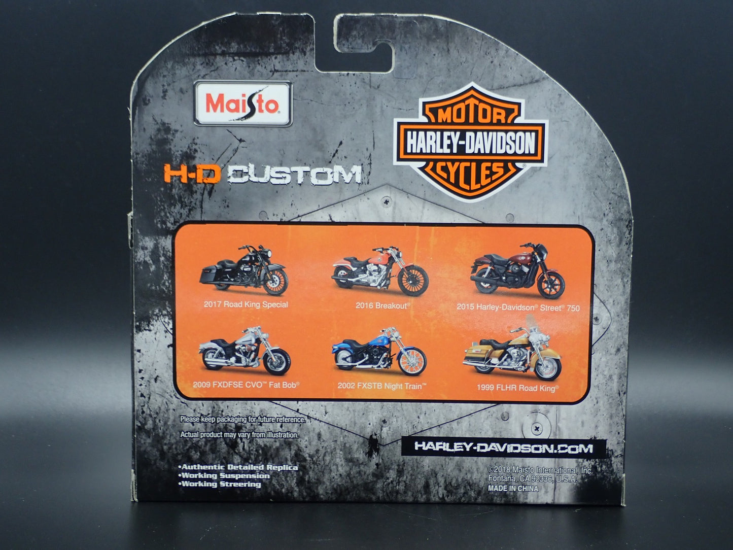 2015 15 STREET 750 HARLEY DAVIDSON MOTORCYCLE MAISTO SERIES 36 1/18 MODEL BIKE