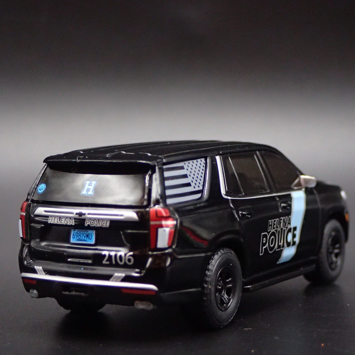 2022 CHEVY CHEVROLET TAHOE PURSUIT HELENA, ALABAMA POLICE 1:64 DIECAST MODEL CAR