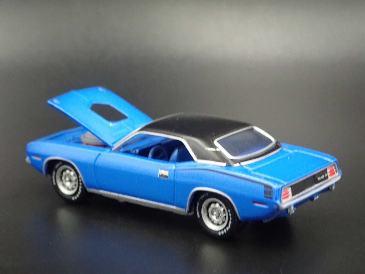 1970 PLYMOUTH HEMI CUDA RARE 1:64 SCALE COLLECTIBLE DIORAMA DIECAST MODEL CAR-Burning Rubber Toy Company