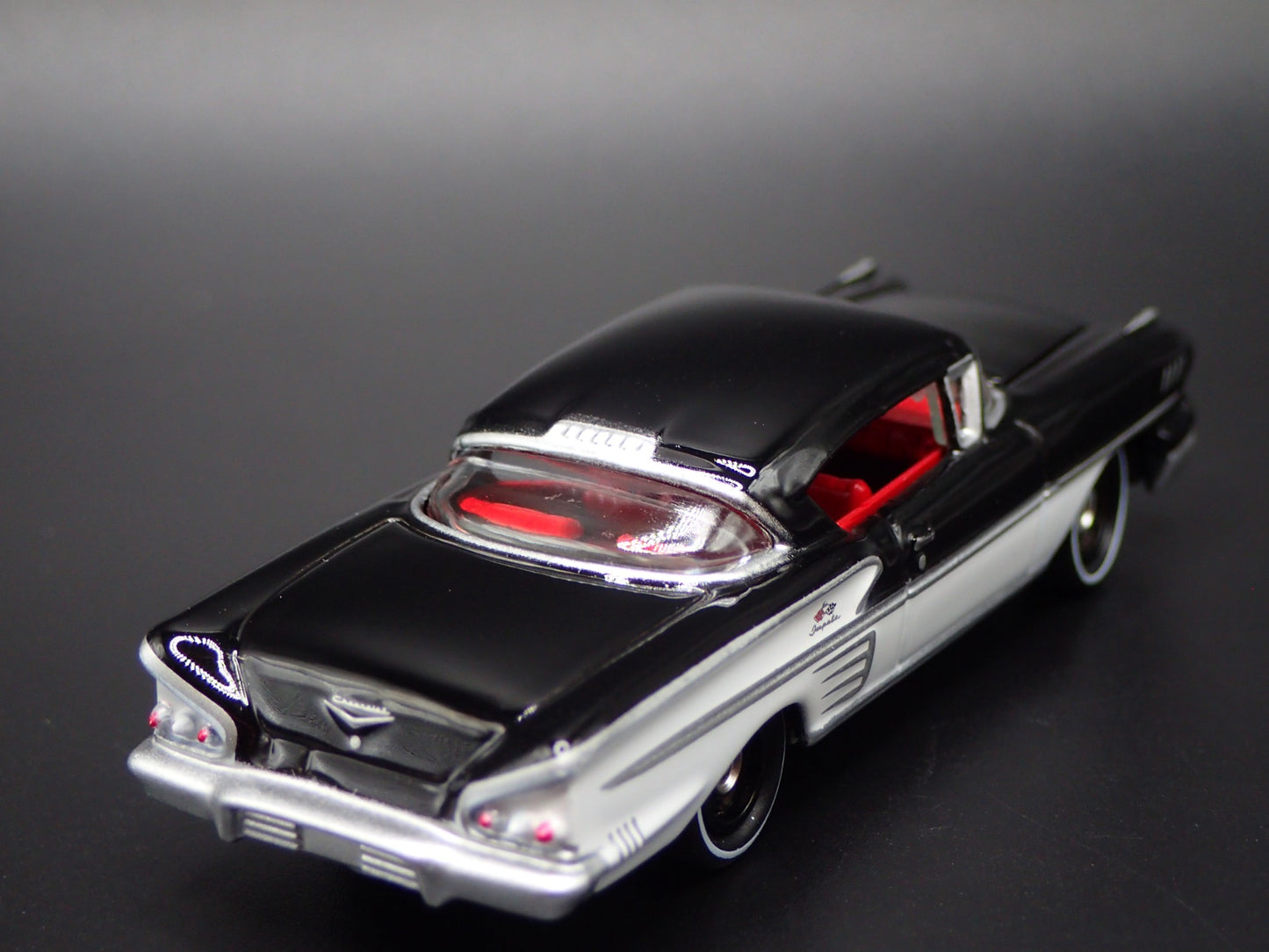 1958 58 CHEVY CHEVROLET BLACK 1:64 SCALE COLLECTIBLE DIORAMA DIECAST MODEL CAR