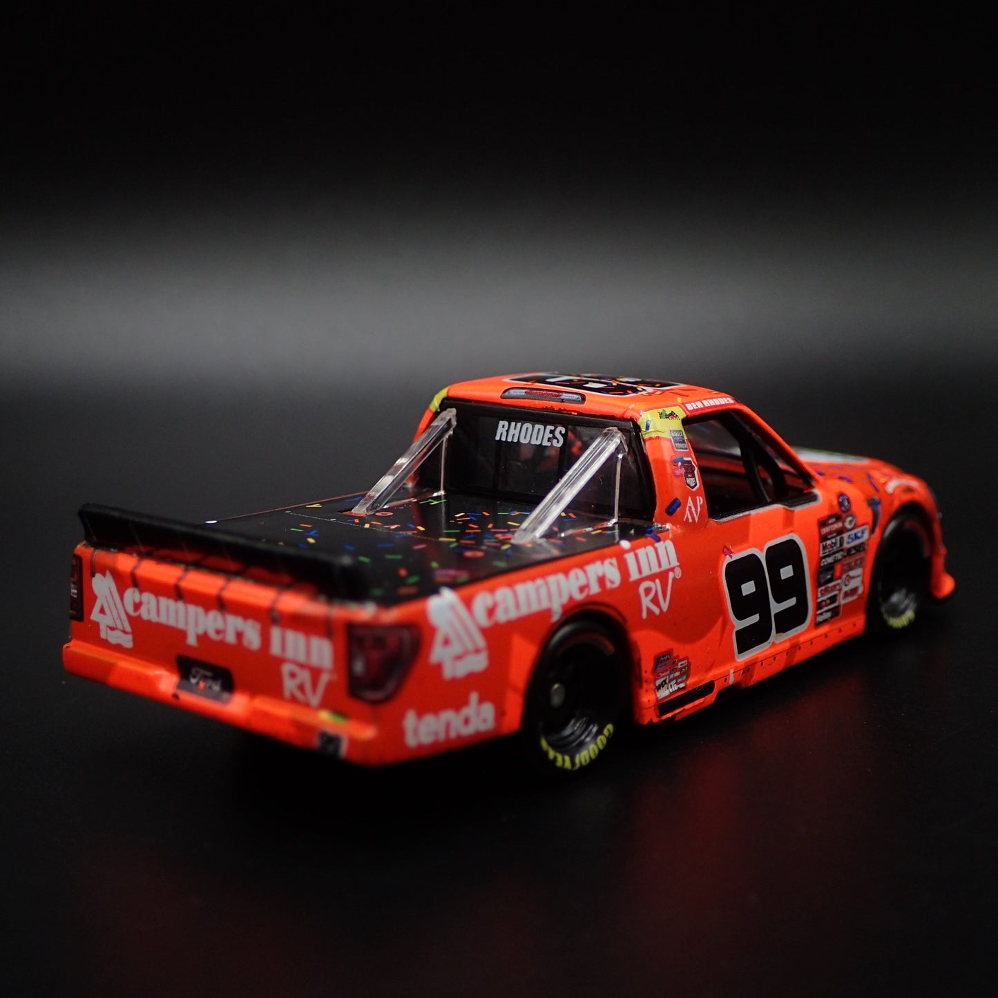 2023 23 FORD F150 NASCAR TRUCK #99 CAMPERS INN RV BEN RHODES 1:64 DIECAST CAR
