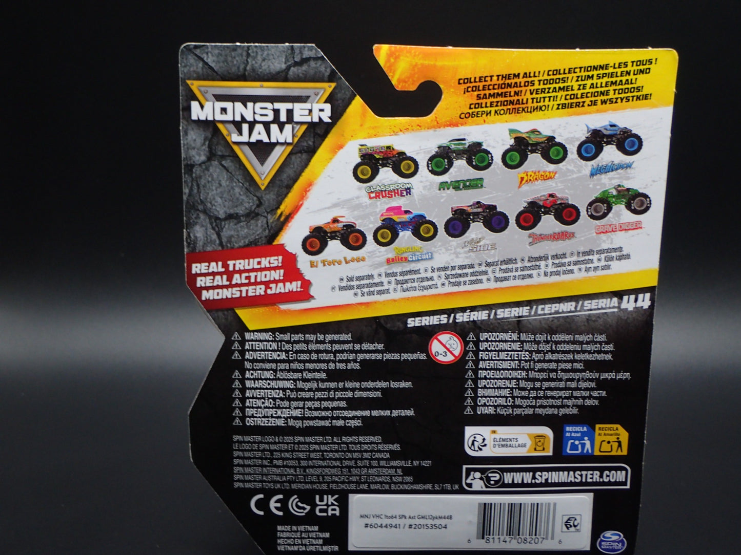 2025 SPIN MASTER MONSTER JAM TRUCK EL TORO LOCO ORANGE LEGACY TRUCKS SERIES 44