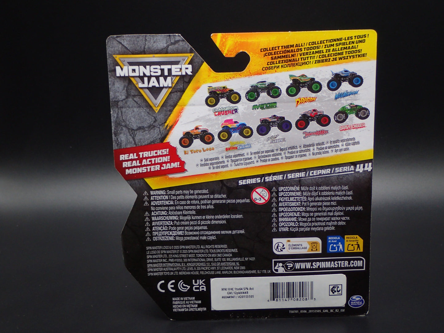2025 SPIN MASTER MONSTER JAM TRUCK RINGLING BAILEY CIRCUIT FAVORITES SERIES 44