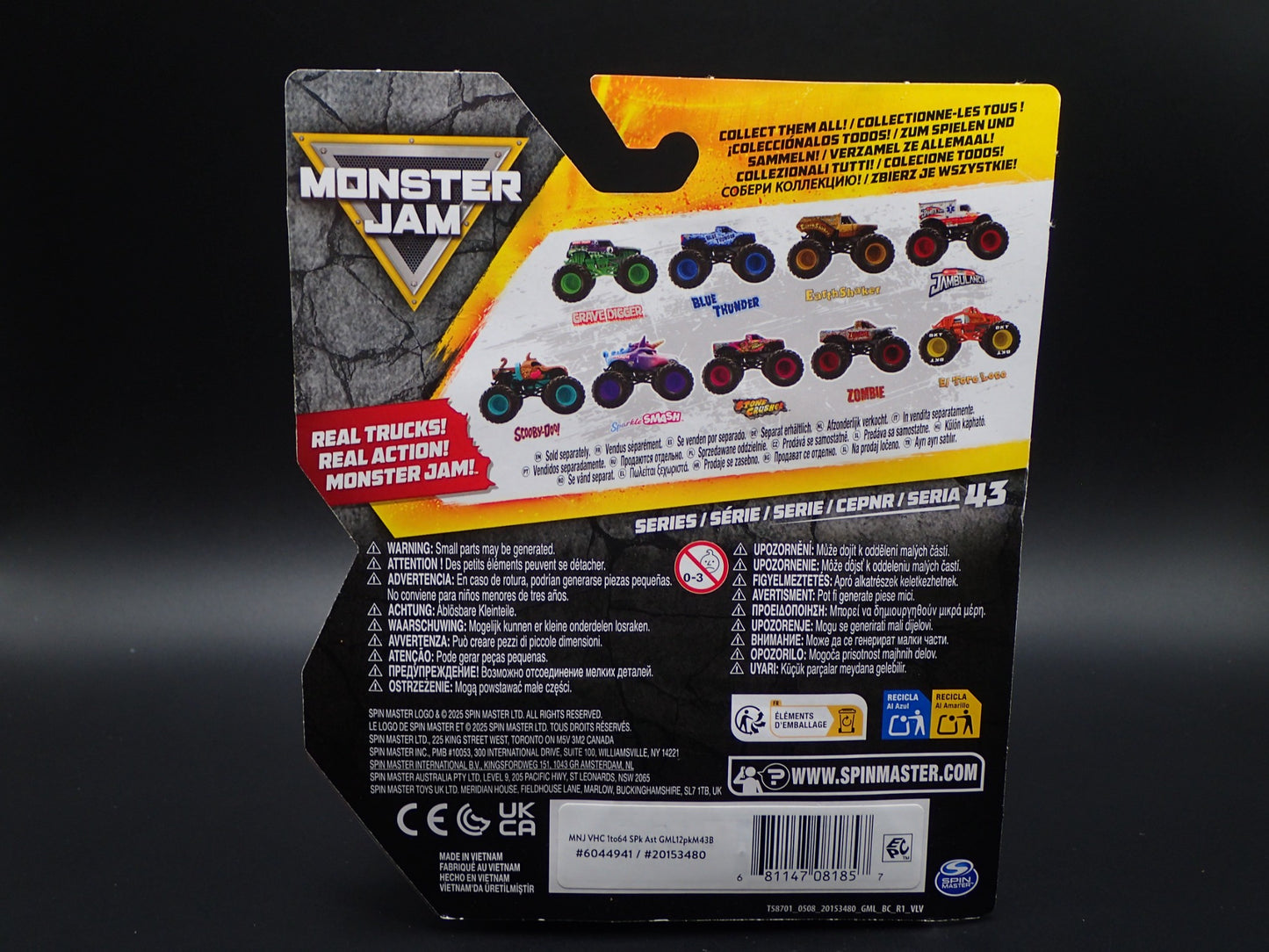 2025 SPIN MASTER MONSTER JAM TRUCK EARTH SHAKER DUMP LEGACY TRUCKS SERIES 43