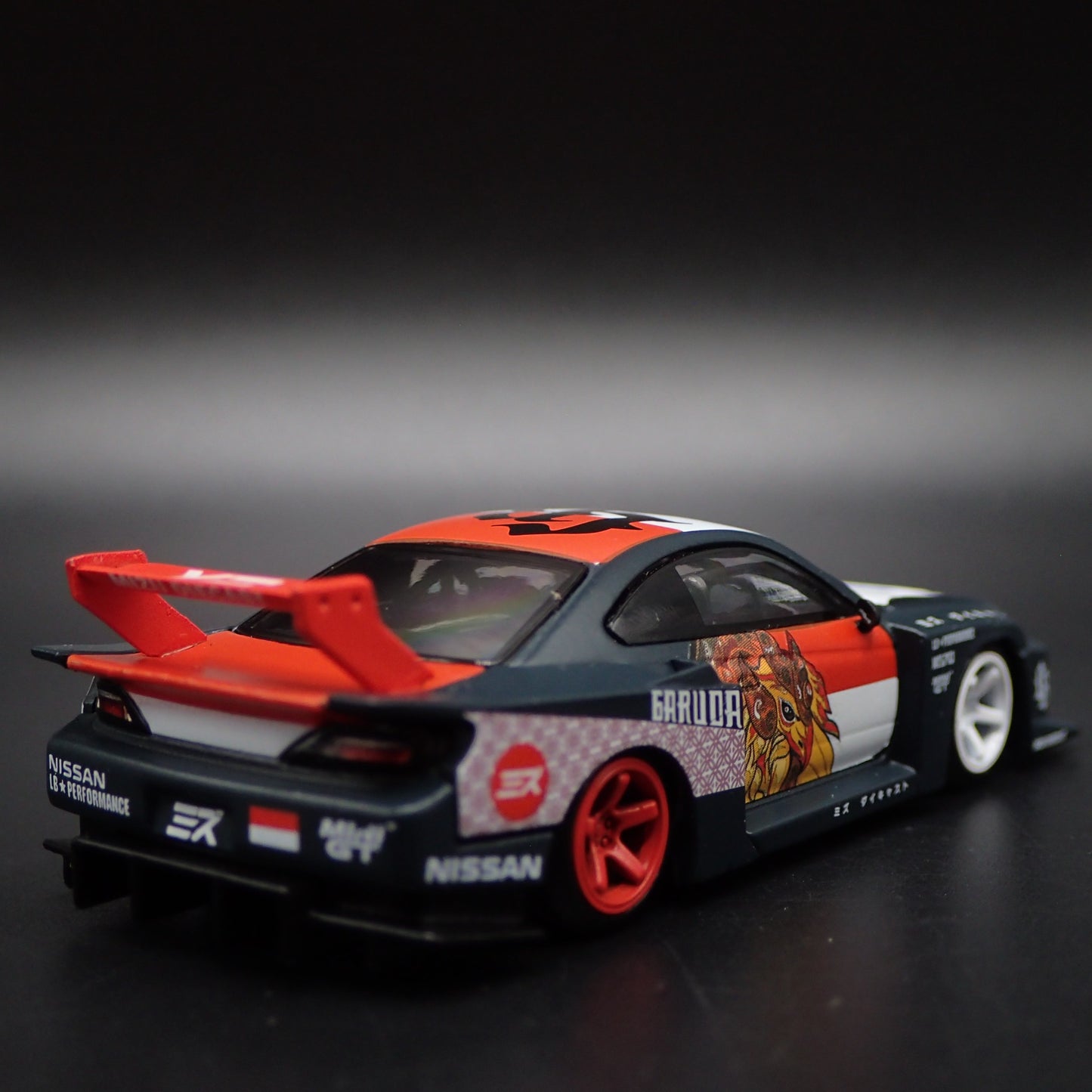 NISSAN S15 SILVIA LB SUPER SILHOUTTE GARUDA 1:64 SCALE DIORAMA DIECAST MODEL CAR