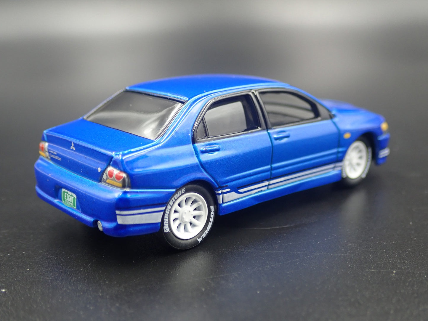 1999-2007 MITSUBISHI LANCER EVOLUTION EVO IV BLUE 1:64 SCALE DIECAST MODEL CAR