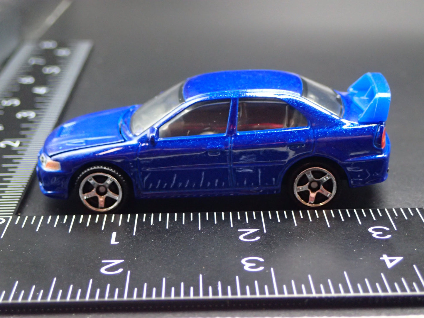 1996-1998 MITSUBISHI LANCER EVOLUTION EVO IV BLUE 1:64 SCALE DIECAST MODEL CAR
