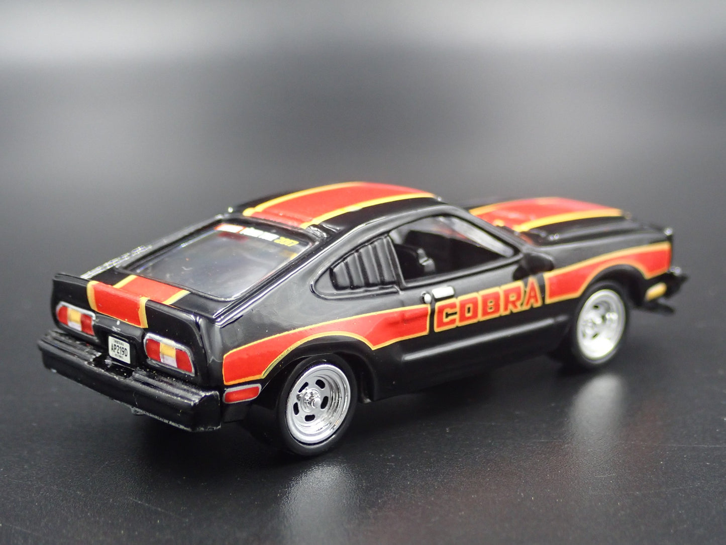 1978 78 FORD MUSTANG II COBRA II BLACK 1:64 SCALE COLLECTIBLE DIECAST MODEL CAR