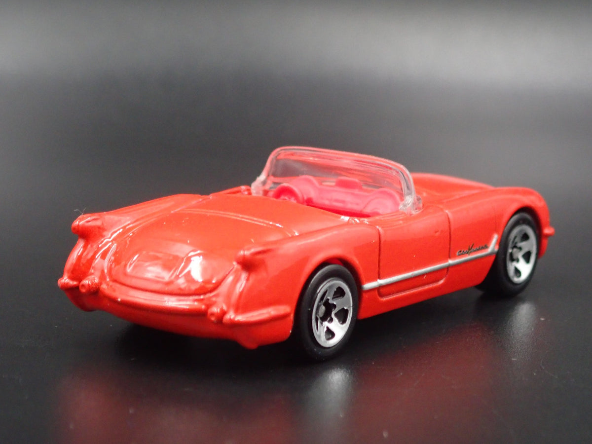 1955 55 CHEVY CHEVROLET CORVETTE CONVERTIBLE RED 1:64 SCALE DIECAST MODEL CAR
