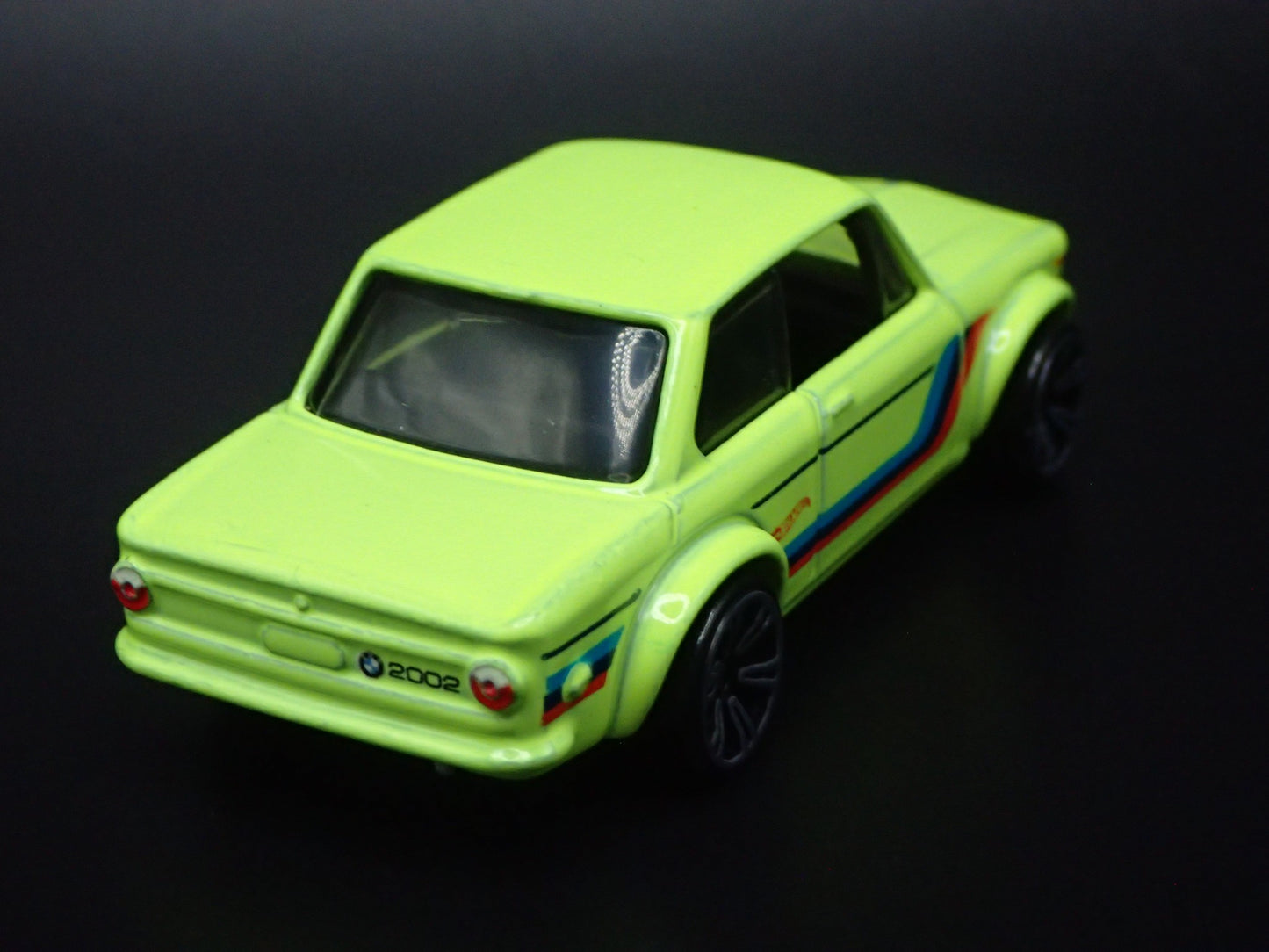 1966-1977 BMW 2002 NEON GREEN 1:64 SCALE COLLECTIBLE DIORAMA DIECAST MODEL CAR