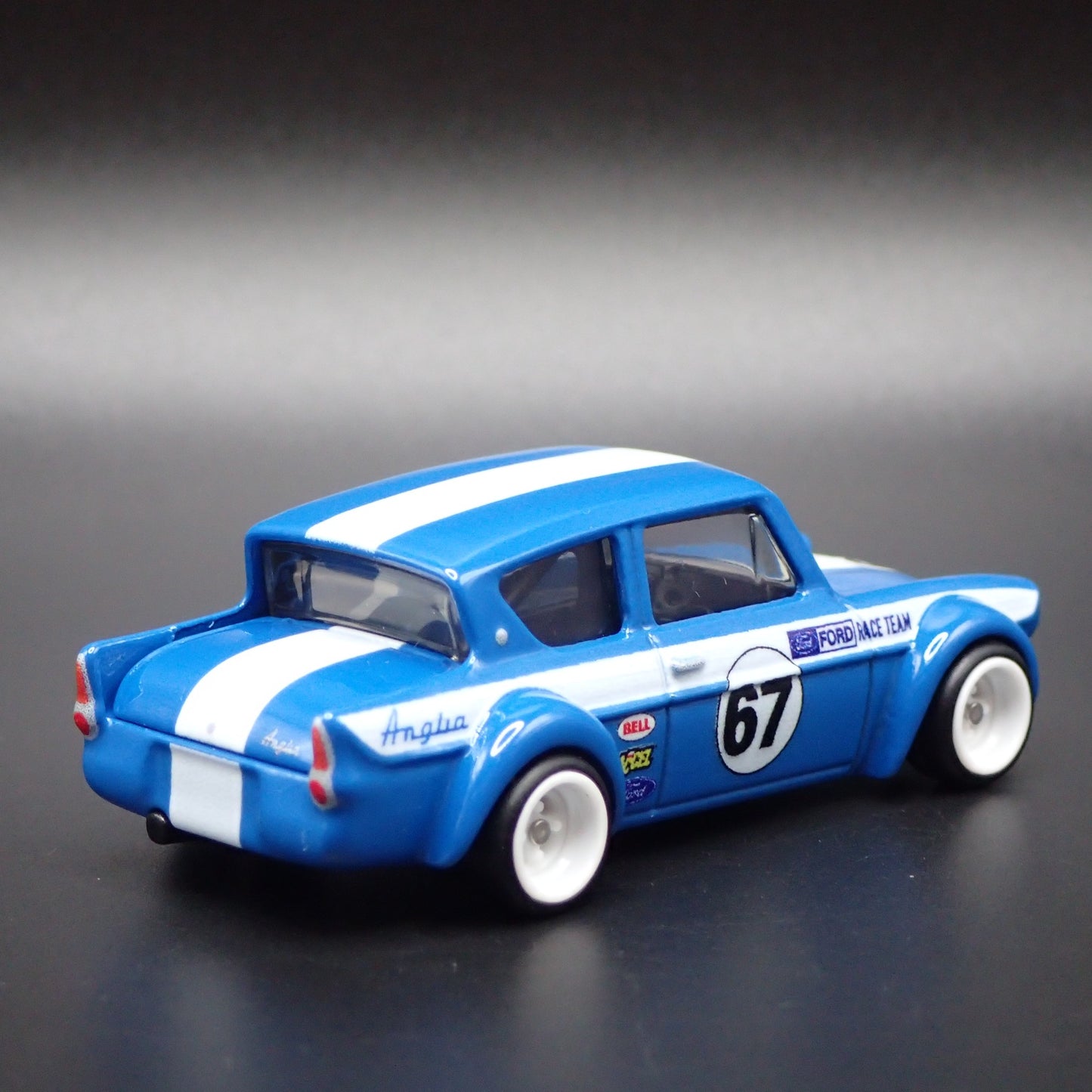 1967 67 FORD ANGLIA RACE CAR 1:64 SCALE COLLECTIBLE DIORAMA DIECAST MODEL CAR