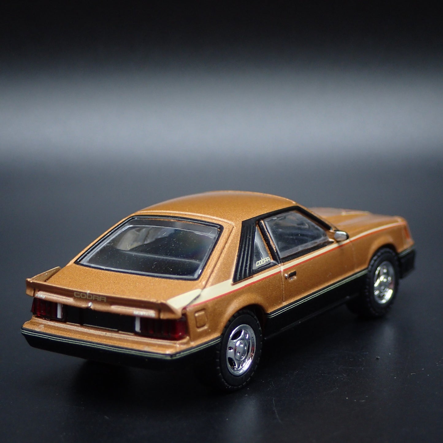 1980 80 FORD MUSTANG COBRA FOXBODY GOLD 1:64 SCALE COLLECTIBLE DIECAST MODEL CAR