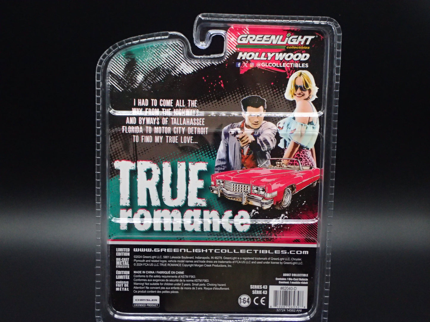 GREENLIGHT RED CHROME CHASE 1982 PLYMOUTH GRAN FURY TRUE ROMANCE HOLLYWOOD 43