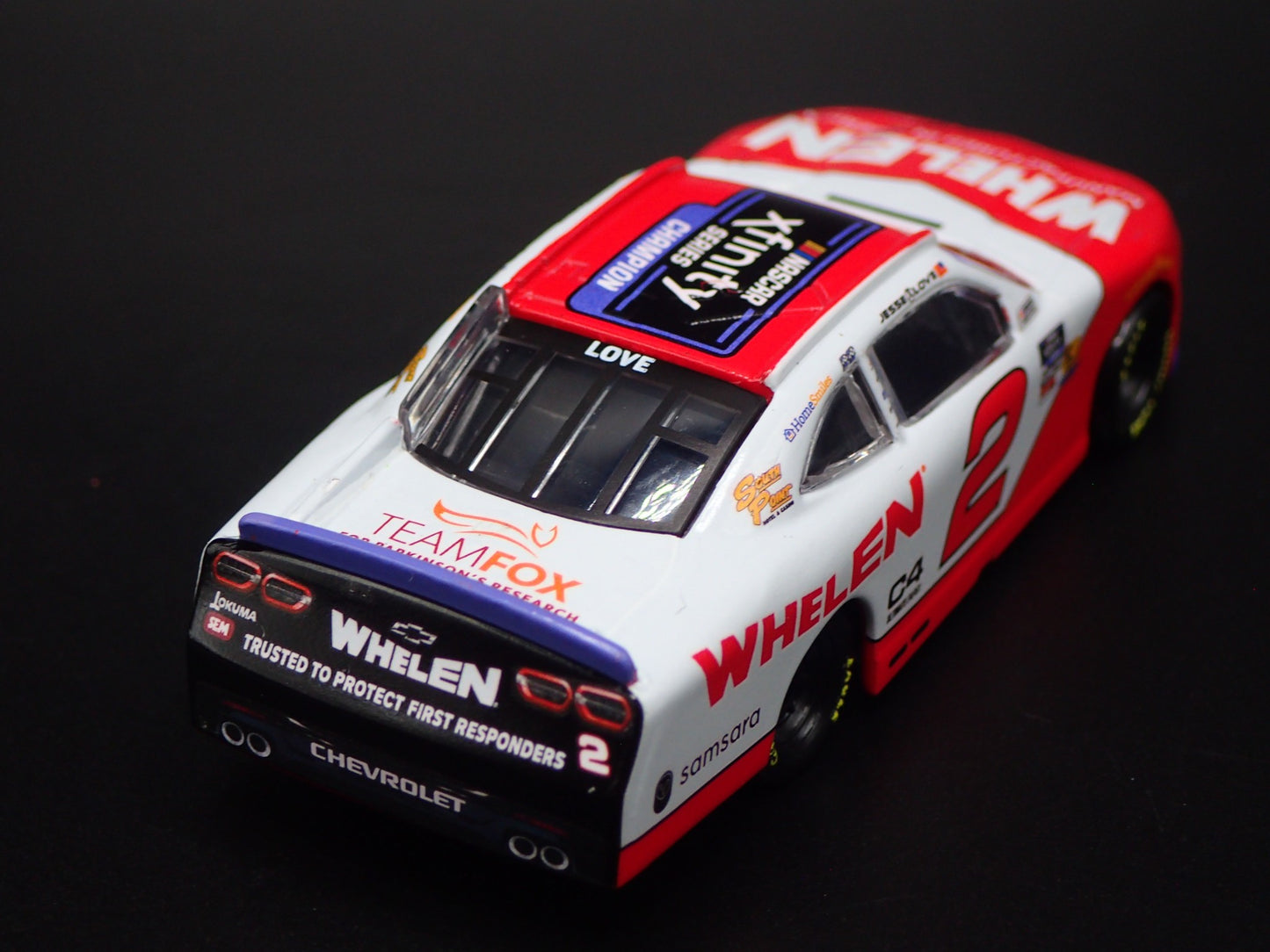 2025 25 CHEVY 2 JESSE LOVE WHELEN XFINITY CHAMPION NASCAR 1:64 SCALE DIECAST CAR