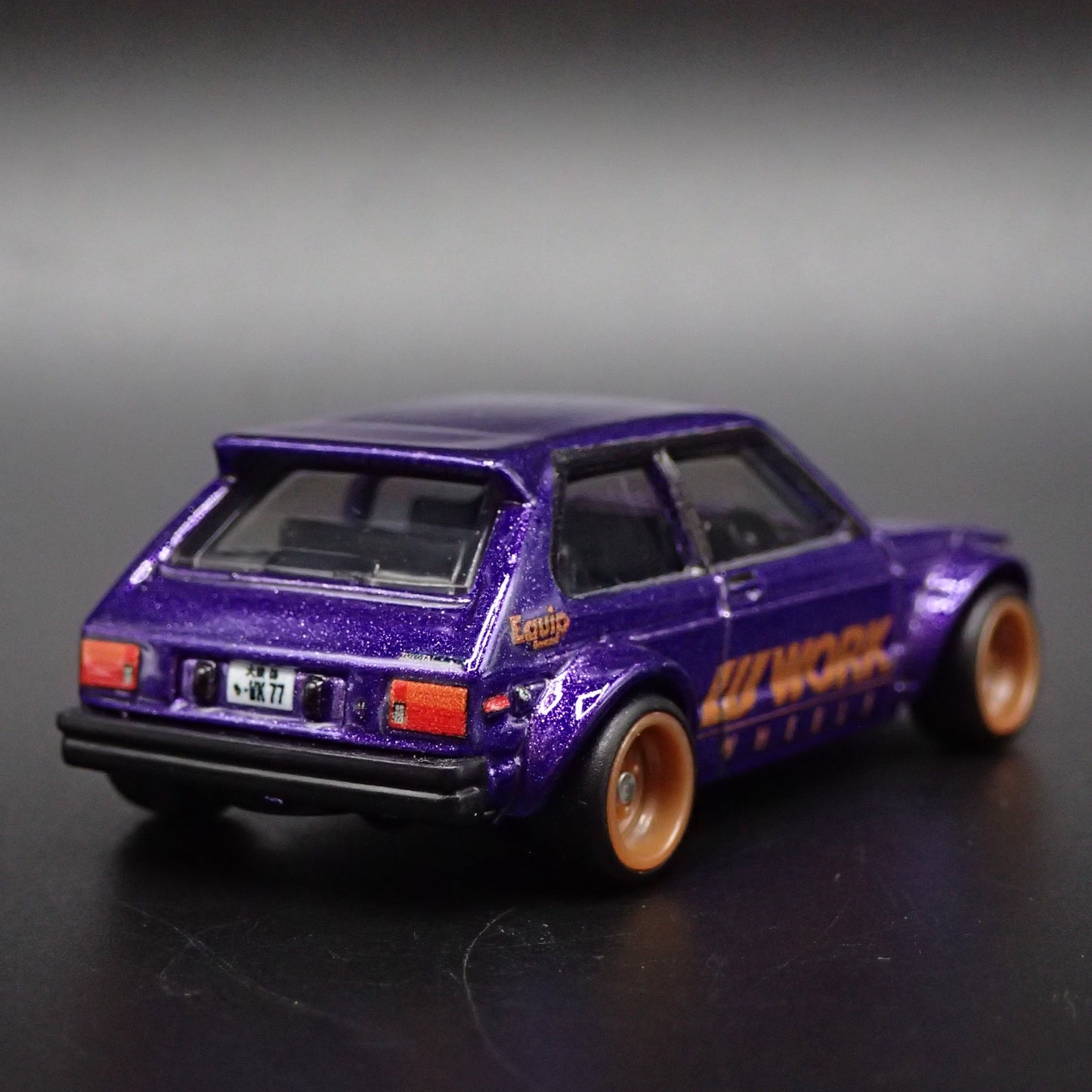 1978-1984 TOYOTA STARLET KP61 WIDEBODY PURPLE 1:64 SCALE DIECAST MODEL CAR