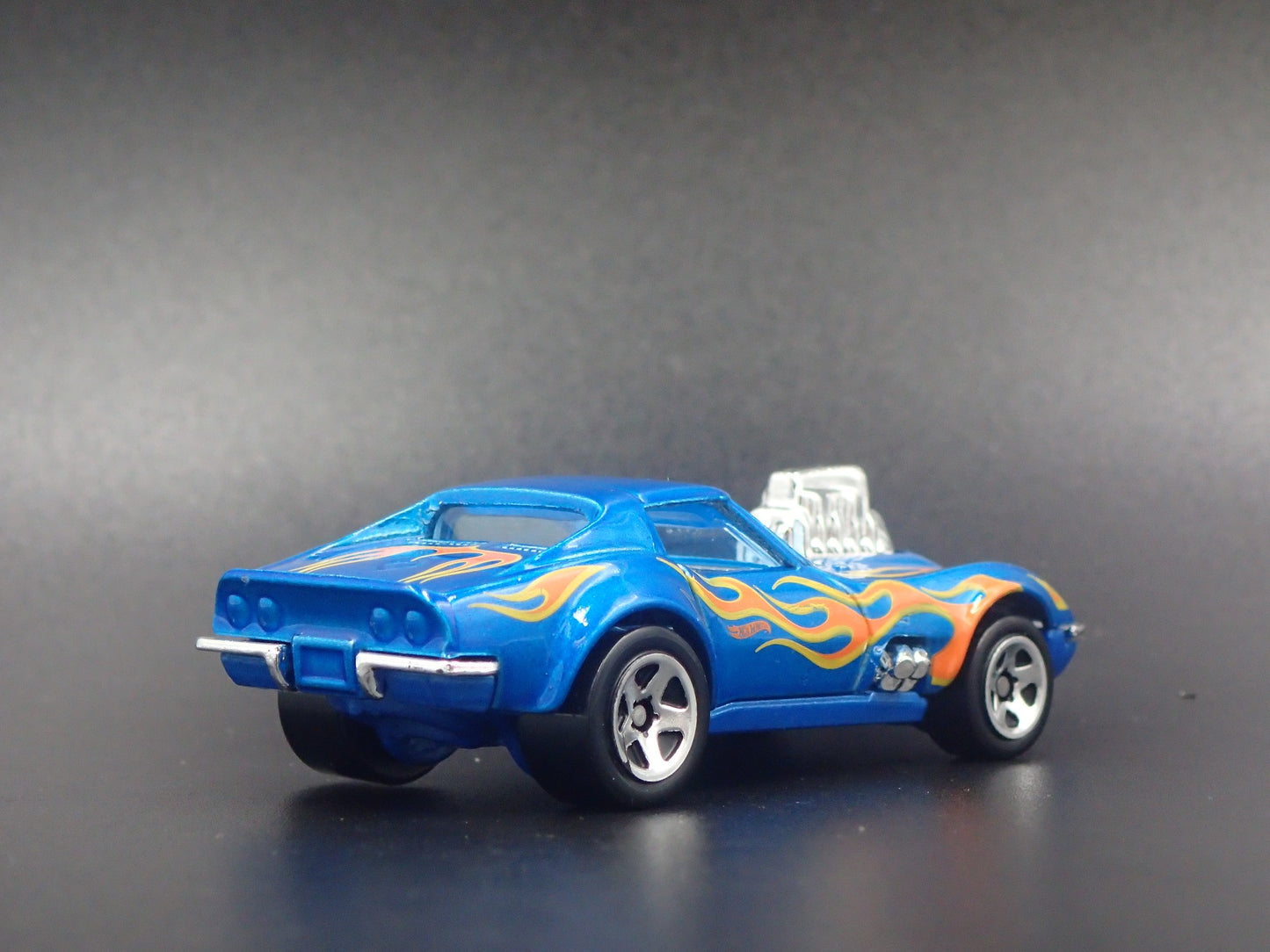 1968 68 CHEVY CHEVROLET CORVETTE BLOWN ENGINE BLUE 1/64 SCALE DIECAST MODEL CAR