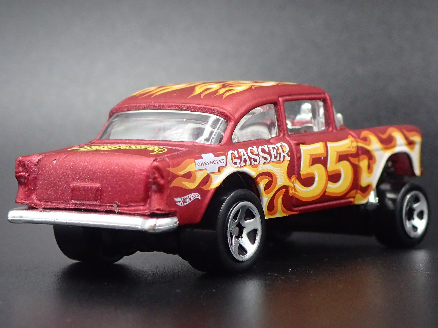 1955 55 CHEVY CHEVROLET BEL AIR GASSER NHRA 1:64 SCALE DIORAMA DIECAST MODEL CAR