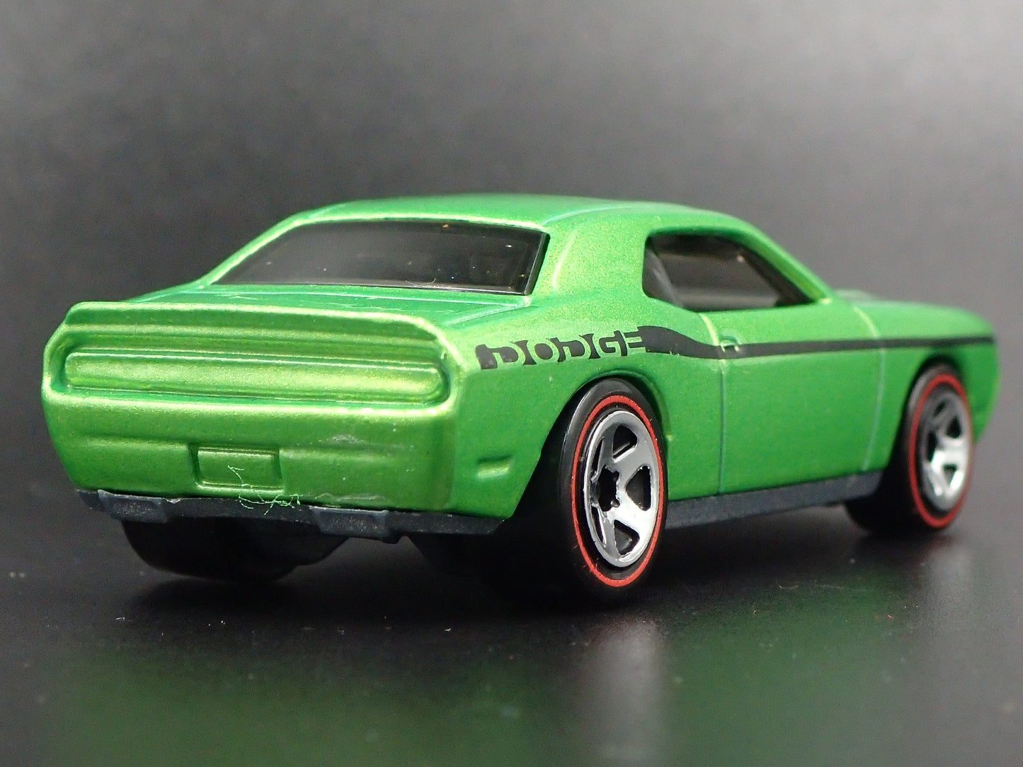 2008-2023 DODGE CHALLENGER SRT8 GREEN 1/64 SCALE DIORAMA DIECAST MODEL CAR