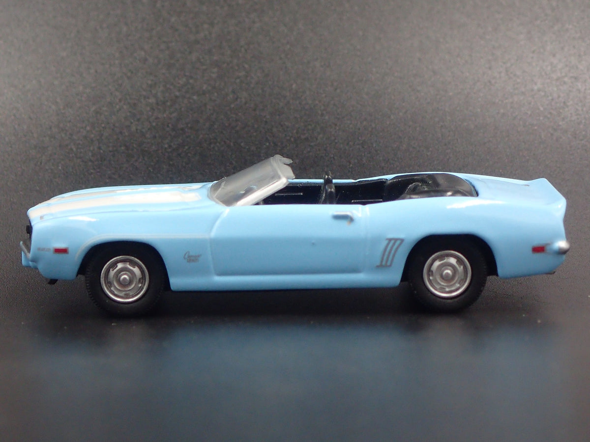 1969 69 CHEVY CHEVROLET CAMARO SS CONVERTIBLE BLUE 1:64 SCALE DIECAST MODEL CAR-Burning Rubber Toy Company