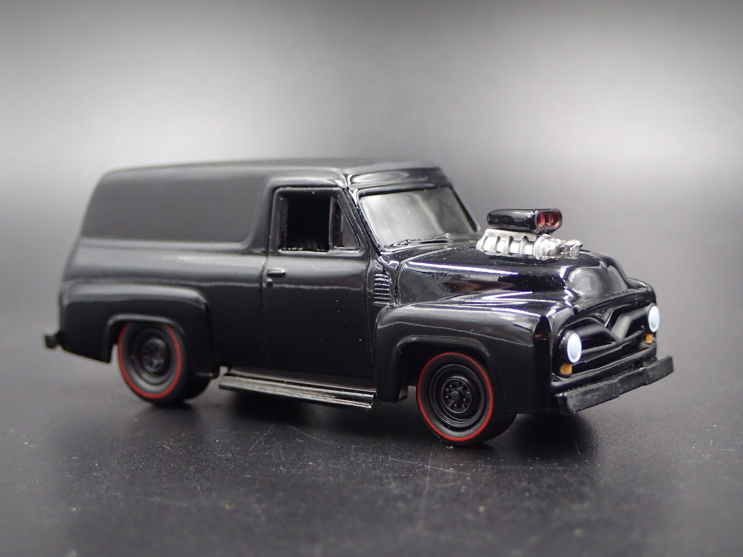 1955 55 FORD PANEL DELIVERY BLACK 1:64 SCALE COLLECTIBLE DIECAST MODEL CAR