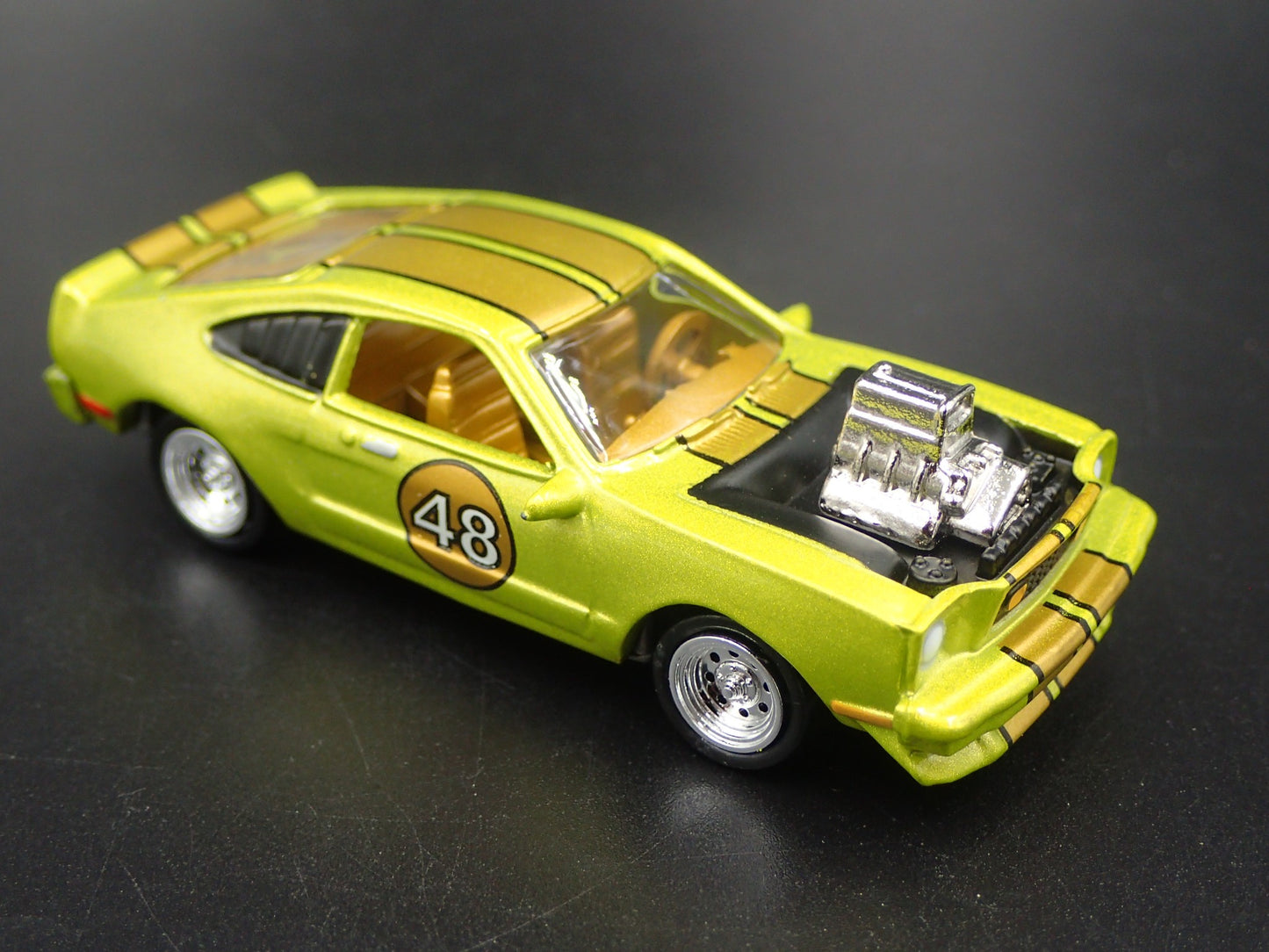 1976 76 FORD MUSTANG II COBRA ll GREEN 1:64 SCALE COLLECTIBLE DIECAST MODEL CAR