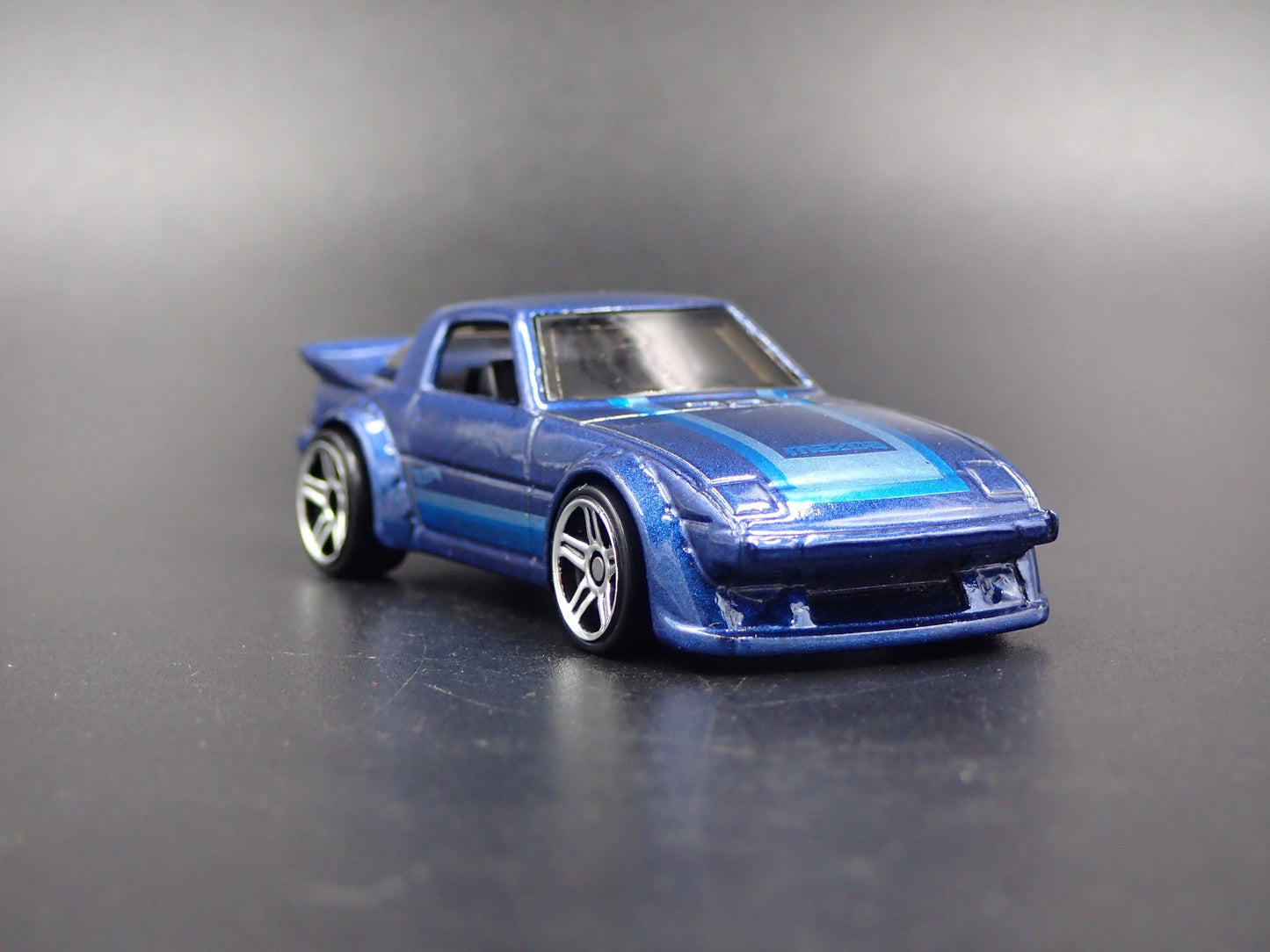 1978-1985 MAZDA RX7 JDM BLUE 1:64 SCALE COLLECTIBLE DIORAMA DIECAST MODEL CAR