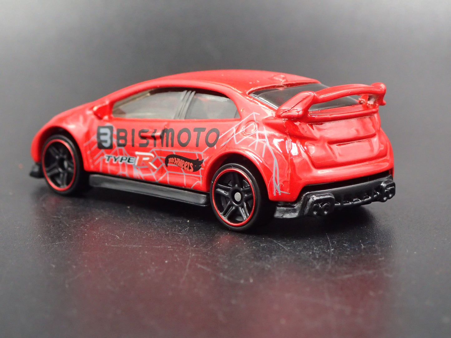 2011-2016 HONDA CIVIC TYPE R BISIMOTO RED 1:64 SCALE DIORAMA DIECAST MODEL CAR
