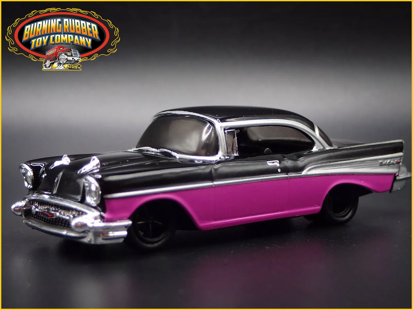 1957 57 CHEVY CHEVROLET BEL AIR PINK 1:64 SCALE COLLECTIBLE DIECAST MODEL CAR