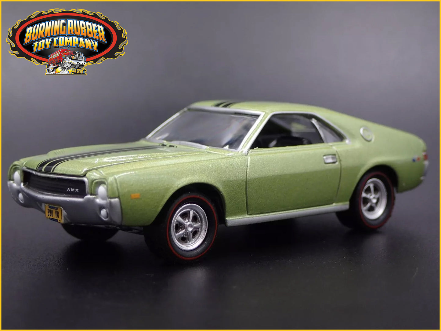 1968 68 AMC AMX MUSCLE CAR RARE 1:64 SCALE COLLECTIBLE DIORAMA DIECAST MODEL CAR