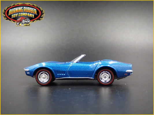 1968 68 CHEVY CHEVROLET CORVETTE CONVERTIBLE BLUE 1/64 SCALE DIECAST MODEL CAR