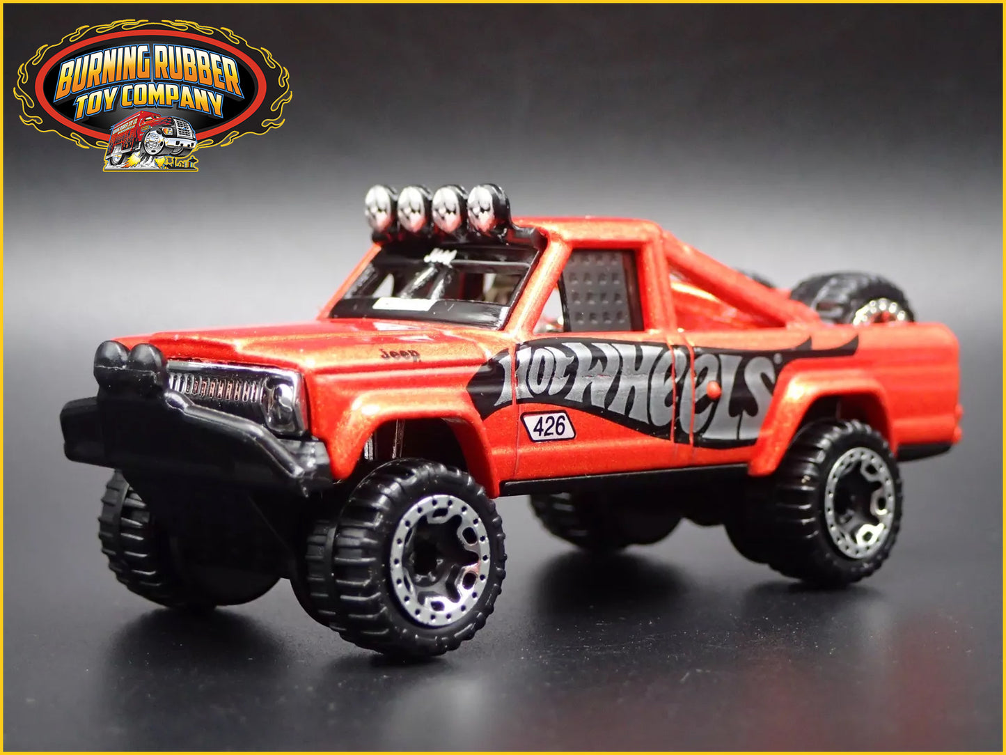 1971-1988 JEEP PICKUP TRUCK J10 ORANGE 1:64 SCALE COLLECTIBLE DIECAST MODEL CAR