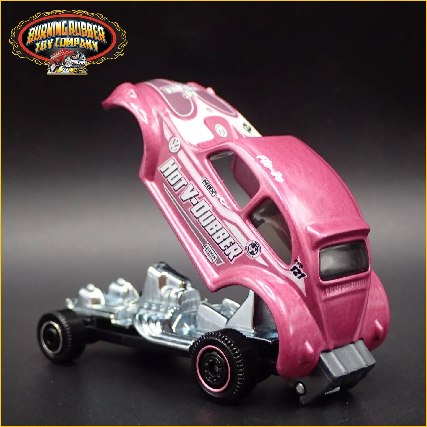 1972 72 VW VOLKSWAGEN BEETLE BUG DRAGSTER 1:64 SCALE DIORAMA DIECAST MODEL CAR