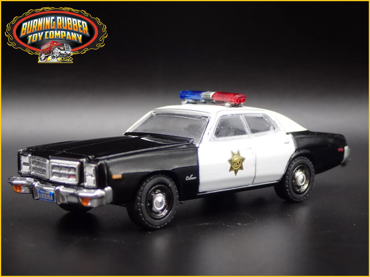 1977 77 DODGE MONACO COUNTY SHERIFF POLICE CAR RARE 1/64 SCALE DIECAST MODEL CAR