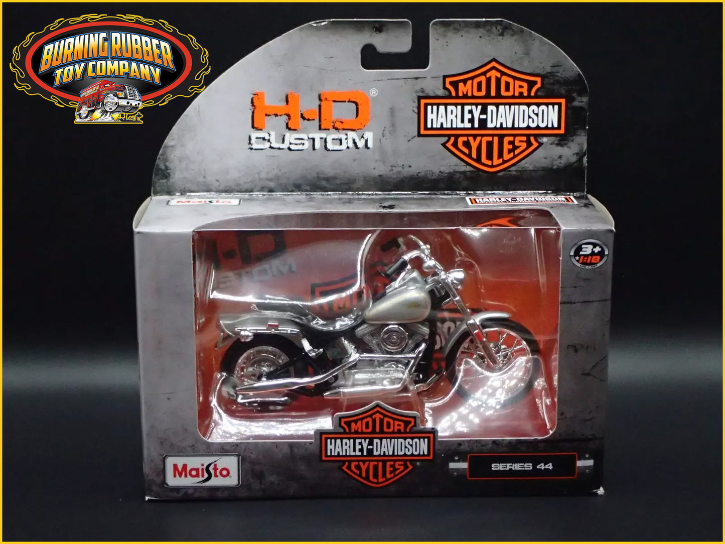 1984 84 FXST SOFTAIL HARLEY DAVIDSON MOTORCYCLE MAISTO SERIES 44 RARE 1/18 MODEL
