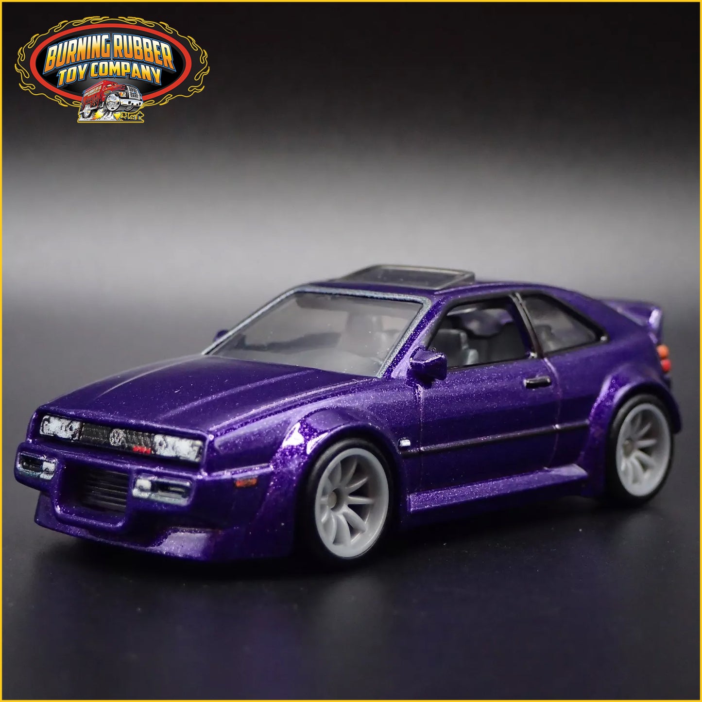 1988-1995 VW VOLKSWAGEN CORRADO VR6 PURPLE 1:64 SCALE DIORAMA DIECAST MODEL CAR