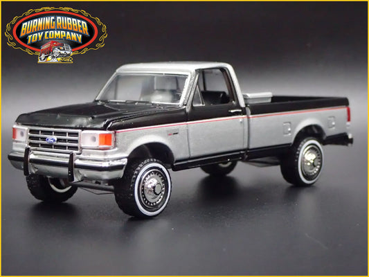 1990 90 FORD F250 PICKUP TRUCK OBS BLACK 1:64 SCALE DIORAMA DIECAST MODEL CAR