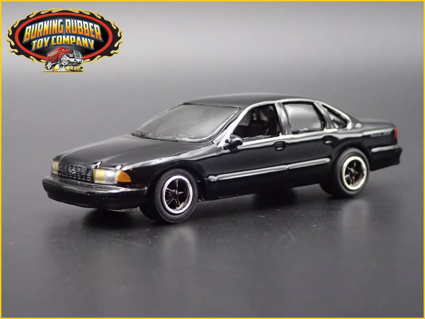 1994-1996 CHEVY CHEVROLET IMPALA SS BLACK 1:64 SCALE DIORAMA DIECAST MODEL CAR