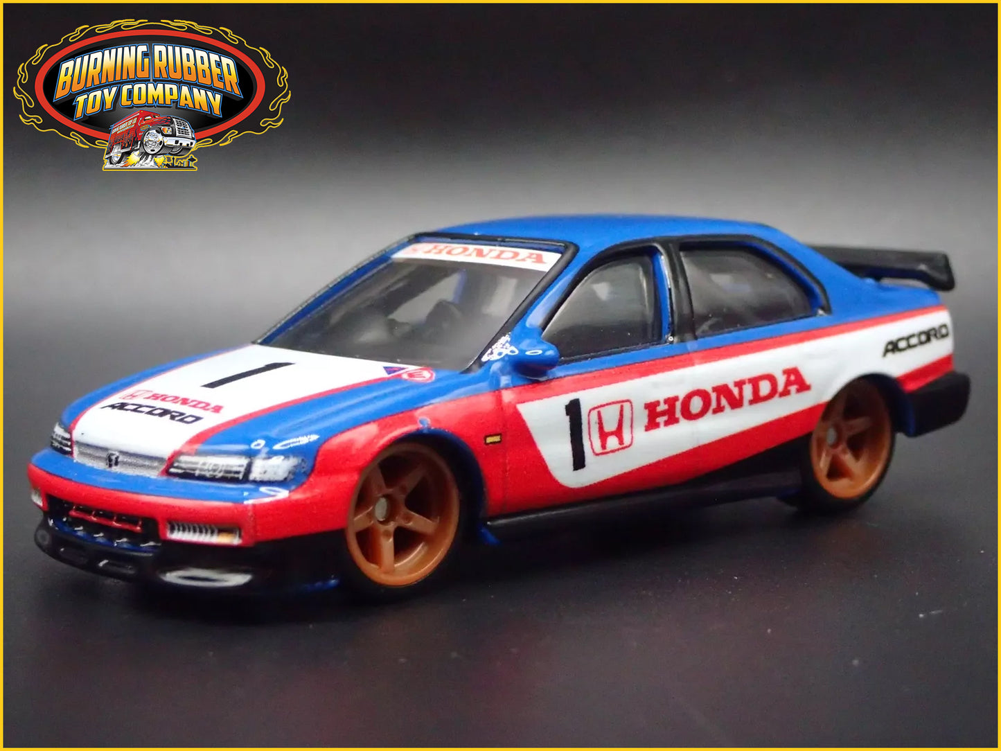 1994-1998 HONDA ACCORD 4 FOUR DOOR BLUE 1/64 SCALE COLLECTIBLE DIECAST MODEL CAR