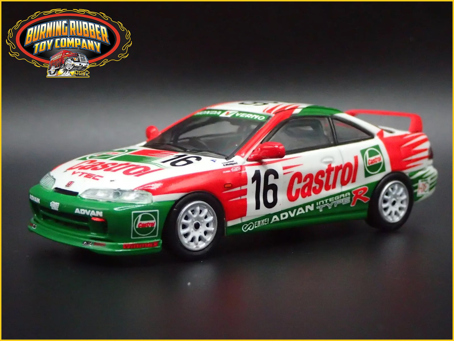 1994-2001 HONDA INTEGRA TYPE-R DC2 #16 CASTROL VTEC 1:64 SCALE DIECAST MODEL CAR