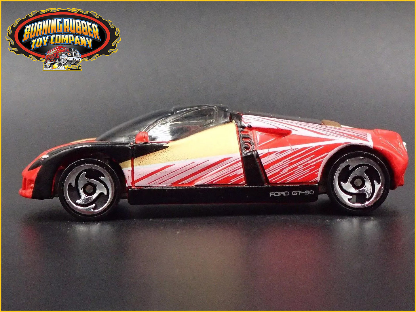 1995 95 FORD GT90 PROTOTYPE CONCEPT CAR RED 1:64 SCALE DIORAMA DIECAST MODEL CAR